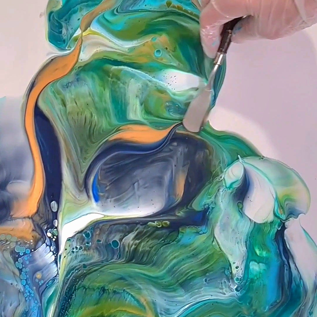 Oranienburg Acrylic Pouring Workshop – Level 2: Swipe-Techniken (für Fortgeschrittene)