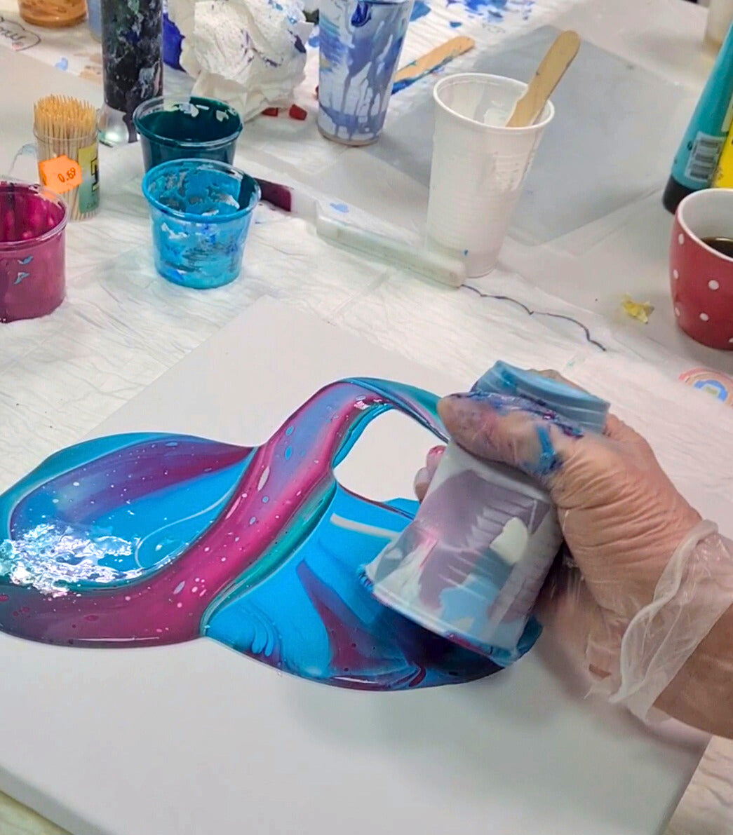 Berlin Acrylic Pouring Workshop - Level 1 für Einsteiger